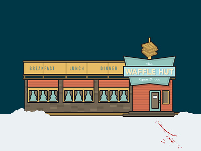 Waffle Hut diner fargo fx hut illustration restaurant tv waffle