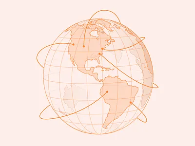 Travel adventure america drawing explore glove grid illustration line nav orange travel vector