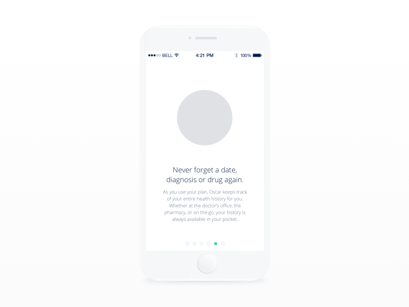 Oscar App On-boarding animation app design onboarding ux