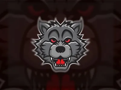 Wolf Mascot Logo animal design esports fierce gaming logo mascot strong werewolf wolf