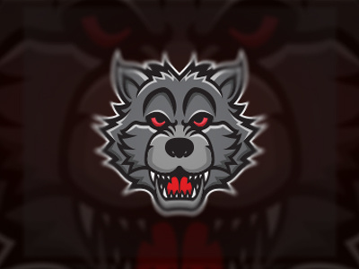 Wolf Mascot Logo animal design esports fierce gaming logo mascot strong werewolf wolf