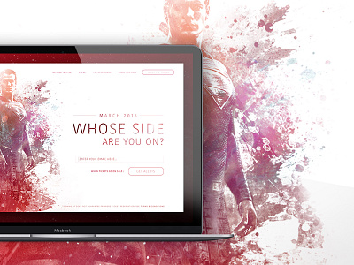 Superman Landing Page - Daily Ui 003 / 100 batman daily ui distressed double exposure landing page superman ui watercolor