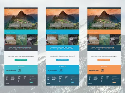 Travel Site Color Test color travel website
