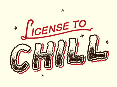 Chill chill lettering sharpie stippling