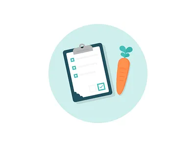 Take a Survey carrot clipboard illustration survey