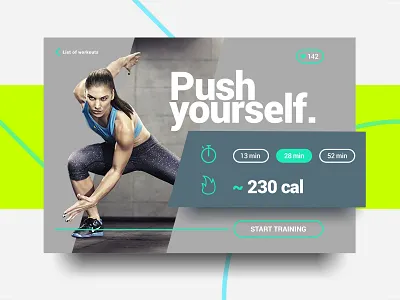 008 Fitness Card fitness sport ui widget