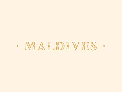 Maldives Typo custom type lettering maldives serif type typography