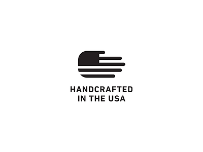 Handcrafted in the USA handcrafted icon logo made in america usa