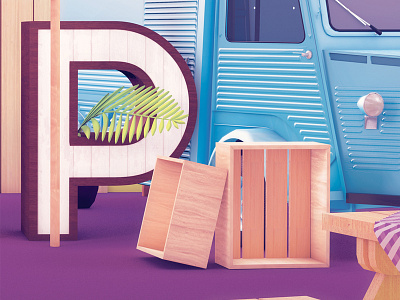HAP 3d cinema4d design digital festival food music print render truck