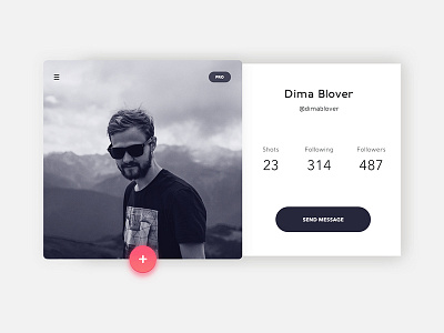 Day 006 - User profile #dailyui button card clean dailyui design dribbble profile interface minimal mobile ui ux