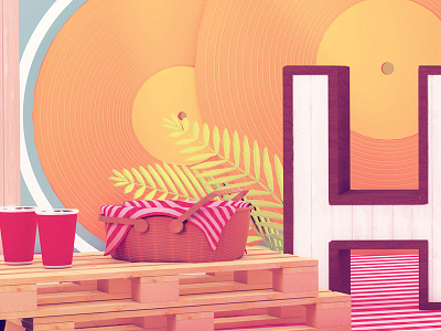 HAP 3d cinema4d design digital festival food music print render truck