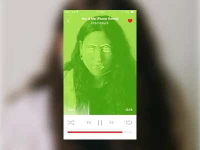 Music Player 009 app dailyui hype machine hypem ios iphone music player redesign ui ux