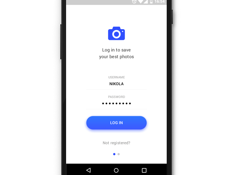 Login animation (Android) ae android animation app material ui