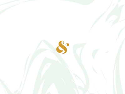 Amp ampersand gold green watercolour