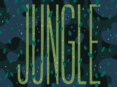 Jungle hand lettering jungle type typography