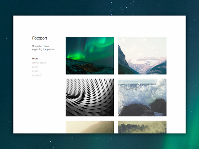 Fotoport instagram minimal photograph portfolio website