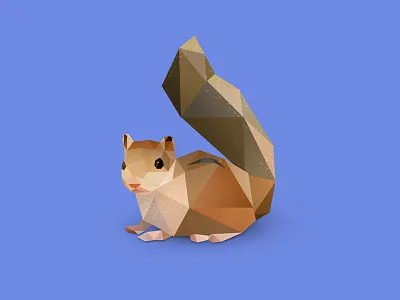 Chipmunk. animal animals chipmunk cute animals low poly low poly art low polygon photoshop photoshop cc squirrel vector vector art