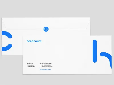 Headcount Envelopes circle clean deconstructed design envelope minimalist simple