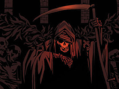 Death animation art code comic css graphic illustration interactive skulls