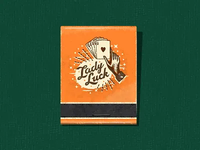Lady Luck Matchbook cards casino matchbook matchbox matches poker vintage