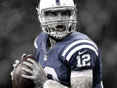 Wolfman, or Andrew Luck andrew luck colts football halloween indianapolis wolfman