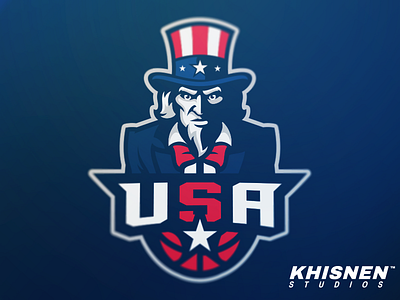 Usa america basketball sport logo uncle sam usa