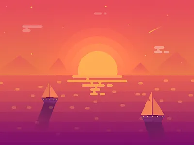 shenzhenwan sea scenery sea setting sun the