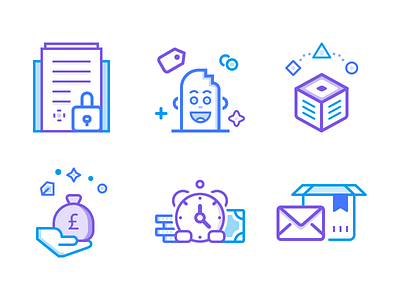 Icons for Website flat icons illustration line web