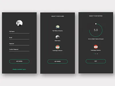 Sign Up design ios iphone network log in minimal page screen sign up simple social