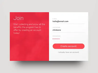 DailyUI 001 — Sign up dailyui signup
