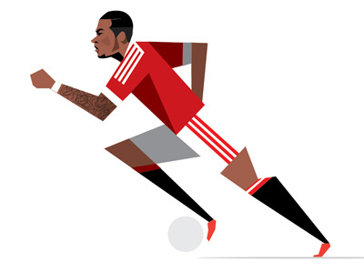 Memphis Depay development football holland illustration man utd manchester united memphis depay mufc soccer vector