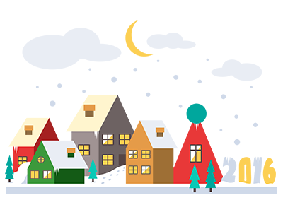 Winter is Coming 2d christmas design flat house illustration snowflake vector winter