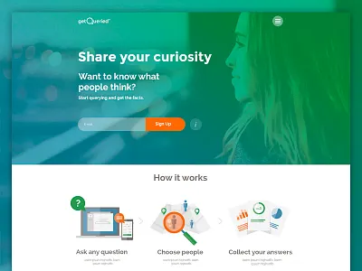getQueried website app getqueried icons illustrations responsive startup survey website