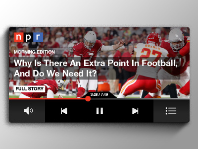 NPR Mini Player buttons music news player ui