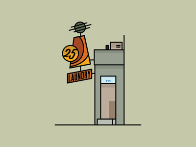 25 Laundry buildingvectors classic colors fromthefieldnotes inthecity laundromat onthecorner overlays signage twentyfivelaundry type