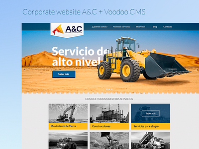 A&C Corporate Website + Voodoo CMS bogotá bucaramanga construction corporate website maquinaria polanco voodoo