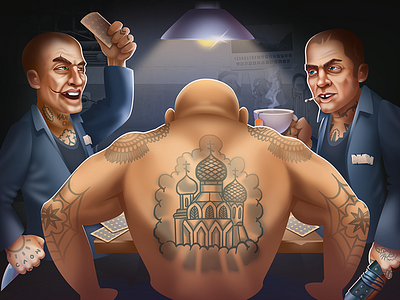 Russian prison mafia character design game ios mafia prison russian splash tattoo