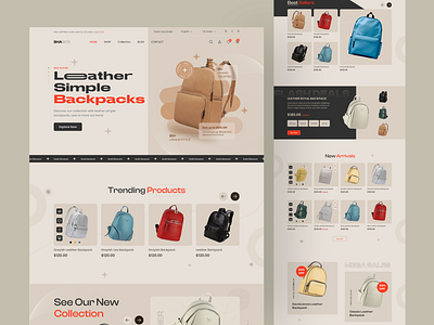 Ecommerce Bag Landing Page backpack backpack landing page bag ecommerce landing page ecommerce ecommerce backpack ecommerce landing page landing page design modern ecommerce