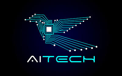 Ai technology logo bird technology logo artificial logo computer artificial logo