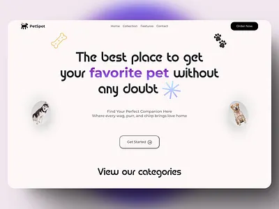PetSpot—Online Pet Store 3d branding commerce dynamic ecommerce landing page modern pet responsive ui website