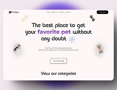 PetSpot—Online Pet Store 3d branding commerce dynamic ecommerce landing page modern pet responsive ui website