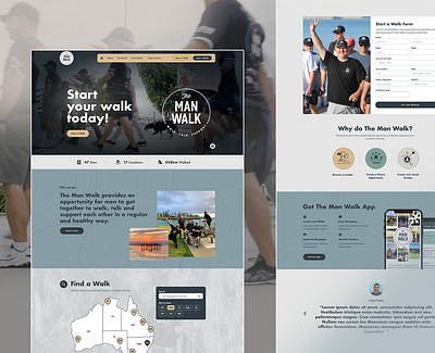 Walk design interface mobile responsive ui web web design