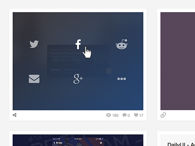 DailyUI - Social Share dailyui dribbble social share ui ux