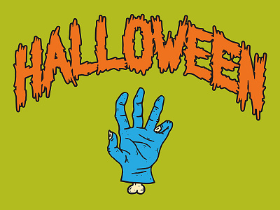 Happy Halloween! halloween illustration lettering spooky zombie