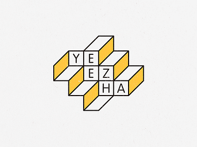 Yeezha gastronomic guide logo logodesign logomachine logotype minimalistic logo stairs yellow