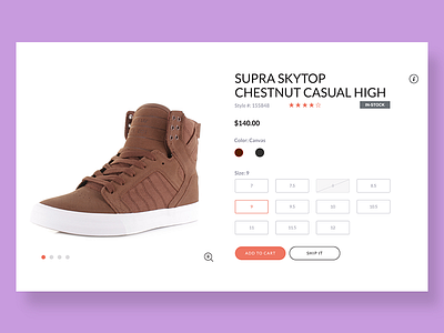 Product Card card design e commerce mobile product retail shoe shop tablet ui ux web