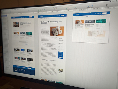 Blog Redesign - Abacus.com abacus article blog blue design expense news redesign sketch ui