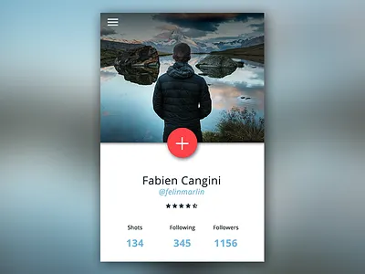 DailyUI - 006 Profil app daily profil ui