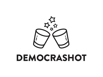 Democrashot america drinking hackday logo political shotglass