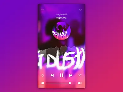 Day 9 – Music Player 009 9 bada$$ dailyui day gradient music player ui